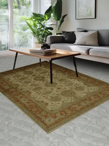 Refined Peshawar Area Rug 6x9 Floral and Rich Colors