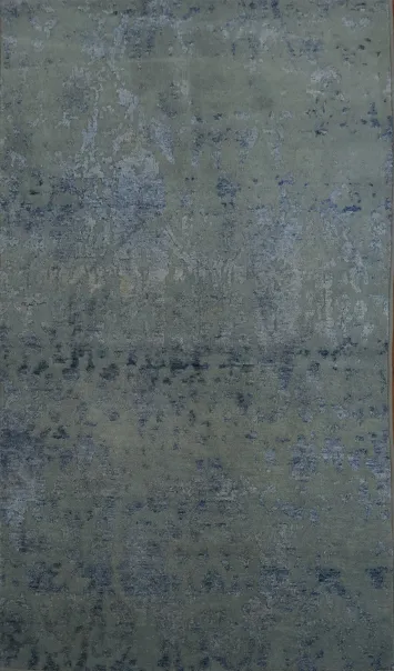 Abstract Design Modern Oriental Rug 3x6 Subtle Blue Shades