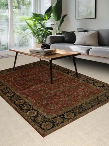 Luxurious Peshawar Oriental Area Rug 6x9 with Rich Warm Tones