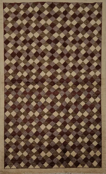 Checkered Contemporary Rug 4x6 Perfect for Living or Dining Area