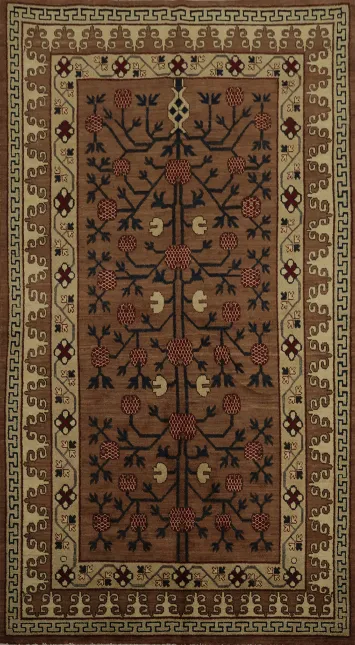 Timeless Ornate Khotan Area Rug 6x9 Elevate Your Living Space