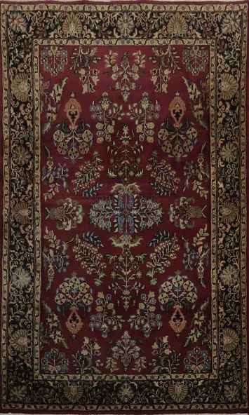 Rich Burgundy Floral Tabriz Rug 4x6 Timeless Home Elegance
