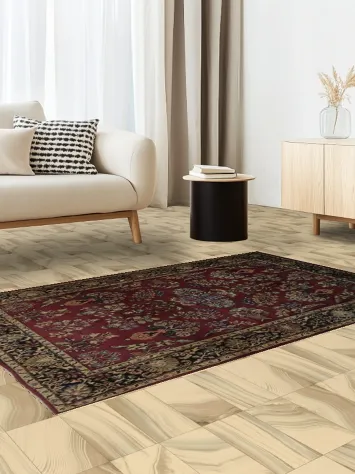 Rich Burgundy Floral Tabriz Rug 4x6 Timeless Home Elegance