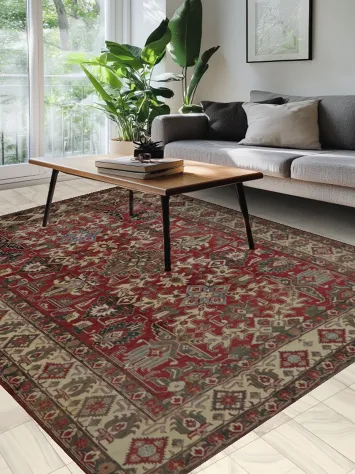 Warm Toned Super Kazak Area Rug 8x11 with Timeless Appeal
