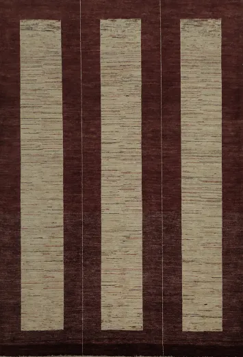 Three-Stripe Gabbeh Oriental Area Rug 8x10 Perfect for Any Room