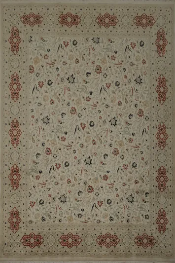Artisan Woven Ziegler Area Rug 8x10 with Floral Design