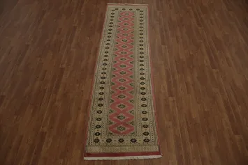 Stylish Bokhara Runner Rug 3x10 with Geometric Patterns