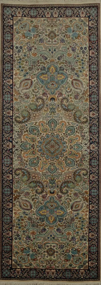 Elegant Qum Runner Rug 3x9 with Intricate and Rich Colors
