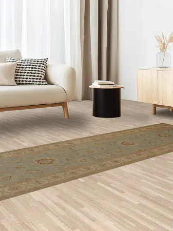 Long Peshawar Runner Rug 3x10 with Elegant Floral Details