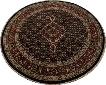 Ornate Dark Tabriz Mahi Oriental Rug 4x4 Classic Home Decor
