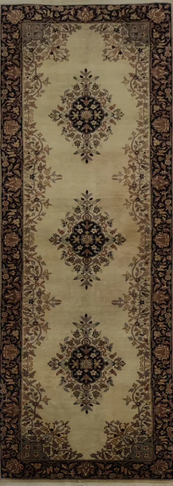 Classic Peshawar Runner Rug 3x8 with Intricate Floral Motifs