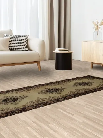 Classic Peshawar Runner Rug 3x8 with Intricate Floral Motifs