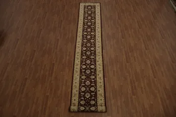 Long Peshawar Runner Rug 3x18 with Ornate Floral Motifs