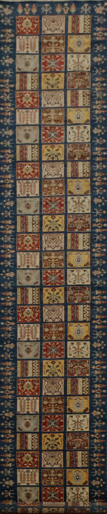 Beautifully Crafted Kazak Oriental Runner Rug 3x23