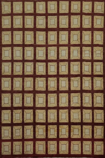 Classic Gabbeh Oriental Area Rug 6x8 with Geometric Design