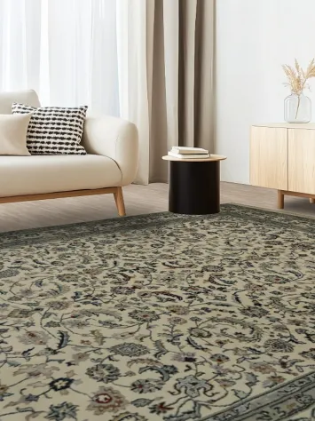 Timeless Kashan Large Area Rug 9x12 Detailed Ornamentation