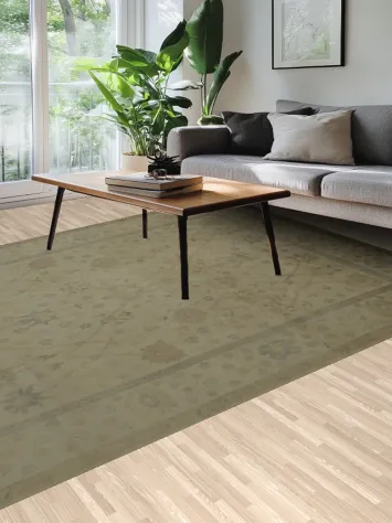 Soft Tones Artful Patterns in a Oushak Large Area Rug 9x12