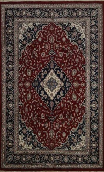 Luxurious Tabriz Area Rug 9x12 with Floral and Geometric Motifs