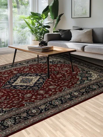 Luxurious Tabriz Area Rug 9x12 with Floral and Geometric Motifs