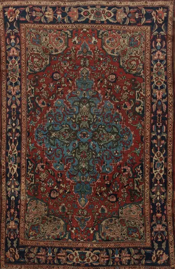 Pre-1900 Antique Bakhtiari Persian Rug 5x7 Timeless Appeal