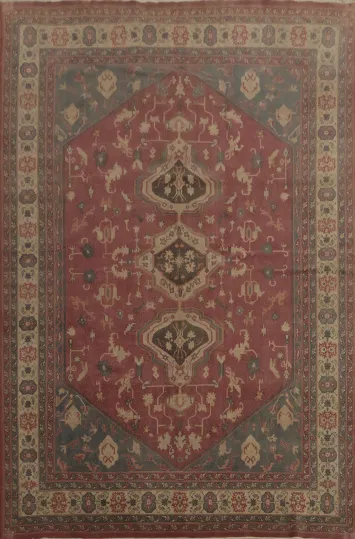 Vintage-Style Pink Egyptian Area Rug 9x11
