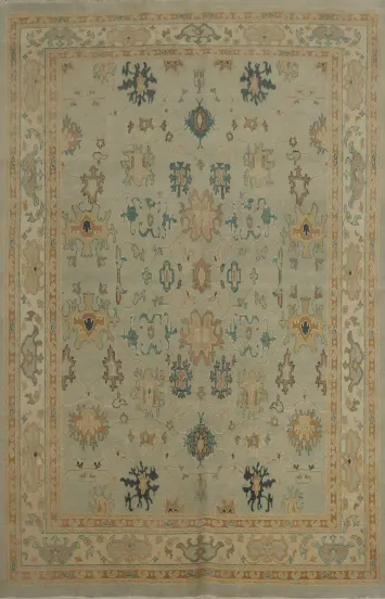 Antique Look Ziegler Area Rug 6x8 with Earthy Tones Accent