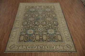 Artisan Ornate Floral Ziegler Area Rug 10x13 with Classic Border