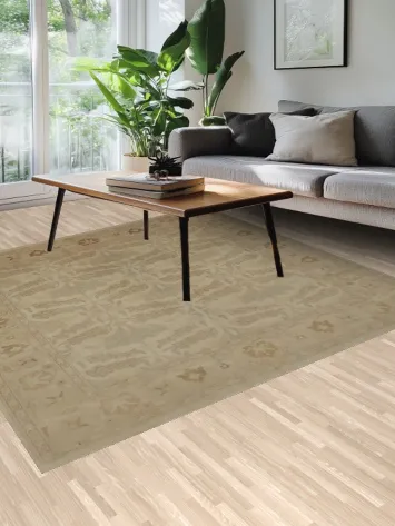 Traditional  Ziegler Vegetable Dye Area Rug 8x8 Floral Motifs