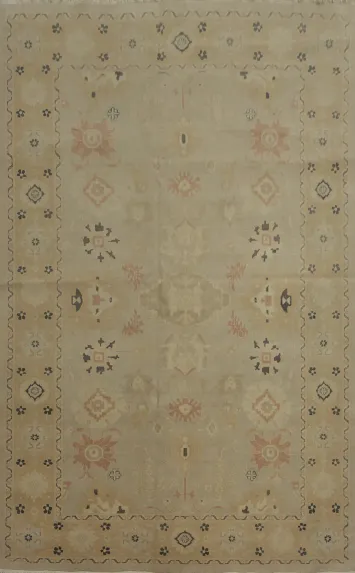 Classic Ziegler Area Rug 6x8 with Intricate Border Motifs