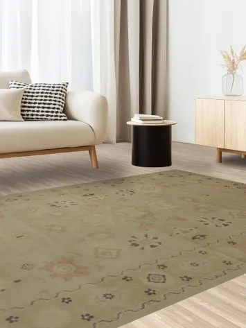 Classic Ziegler Area Rug 6x8 with Intricate Border Motifs