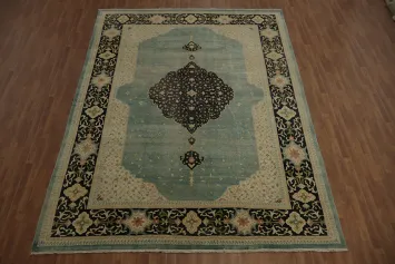 Antique Look Oushak Large Area Rug 10x13 with Floral Patterns