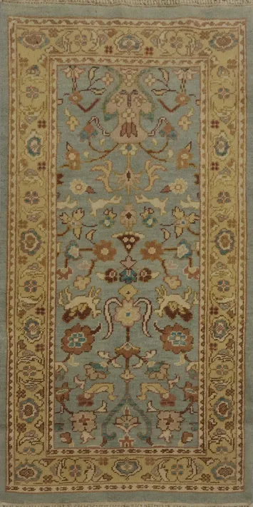 Antique Look Ziegler Egyptian Blue Accent Rug 2x3