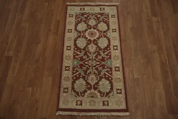 Beautiful Antique Look Oushak Accent Rug with Luxurious Floral Motif 2x4