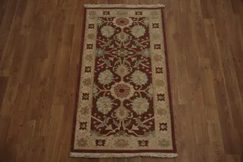 Traditional Turkish Rug in Earthy Hues and Floral Patterns 2x4