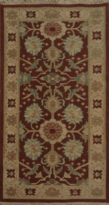 Traditional Turkish Rug in Earthy Hues and Floral Patterns 2x4