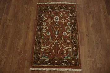 Luxurious Deep Rust Oushak Accent Rug 2x3