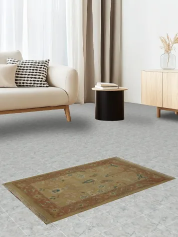 Elegantly Crafted Oriental-Style Rug with Rich Earth Tones 2x3