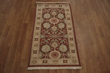 Sophisticated Red and Cream Ziegler Oriental Rug 2x4