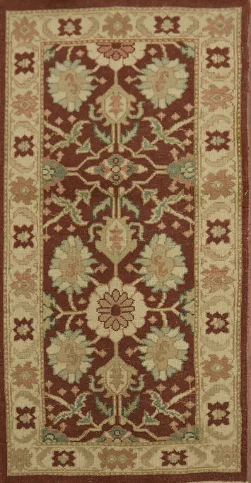 Traditional Egyptian Floral Motif Rug 2x4