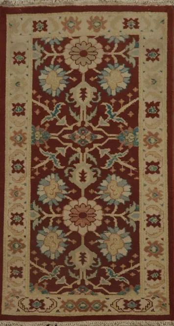 Handcrafted Oriental Rug with Intricate Floral Design 2x4