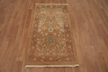Rich Elegance: Brown Floral Design Rug for a Warm and Inviting Space 2x4