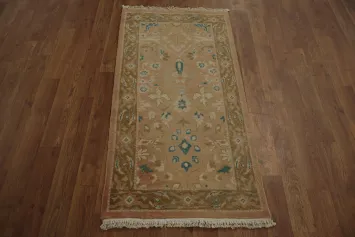 Vintage-inspired Egyptian rug in brown and green tones 2x4