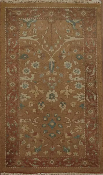 Exquisite Floral Patterned Vintage Wool Rug - Timeless Beauty 2x4