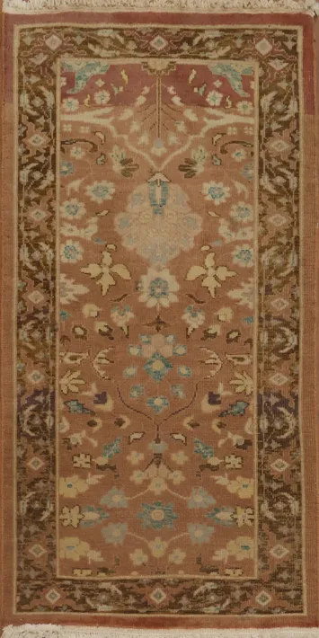 Elegant Traditional Rug with Florals and Earthy Tones 2x4