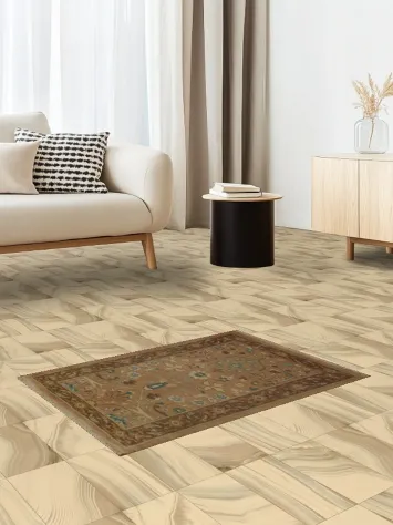 Elegant Earth-Tone Vegetable Dye Foyer Rug 2x3