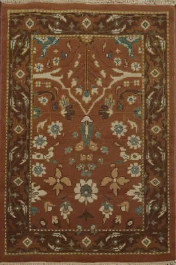 Elegant Brown Floral Rug Perfect for Timeless Home Decor 2x3