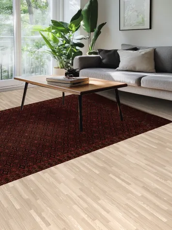 Elegant Traditional Sumak Area Rug with Rich Red and Geometric Patterns 7x11