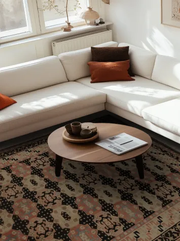 Vintage style Turkish featuring intricate geometric patterns 8x10