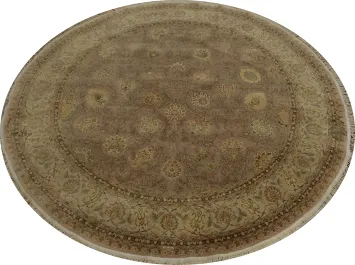 Traditional Style Lilic Round Rug for Cozy Living Spaces 8x8