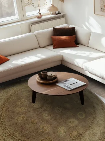 Traditional Style Lilic Round Rug for Cozy Living Spaces 8x8